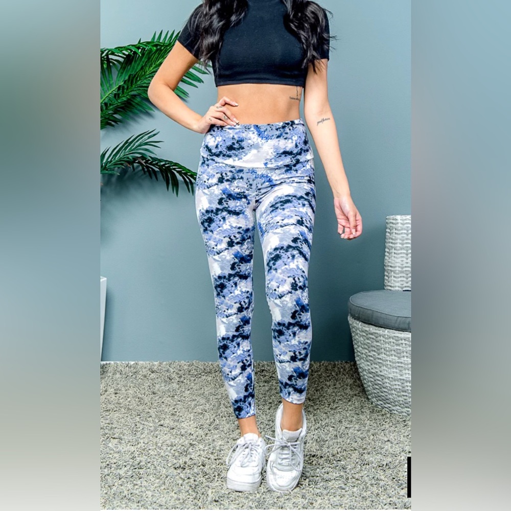 NWT  Women's High Waist Workout Yoga Leggings  Slimming Athletic Sporty Pant